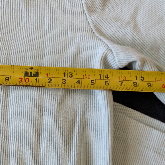 A New Day Mint Midi Ribbed T Shirt Dress Slit Crewneck Small Sea Foam Green - Picture 5 of 9